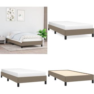 vidaXL Giroletto senza Materasso Tortora 90x190 cm Tessuto - Letto con gambe - Letto in tessuto