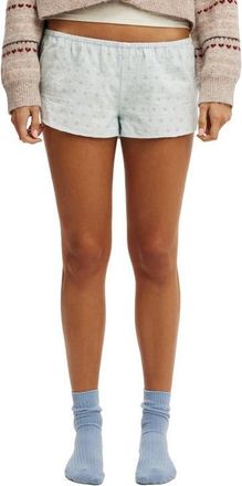 Cotton On Womens Body Bed Short in Ballad Blue Dobby at Nordstrom, Size X-Small