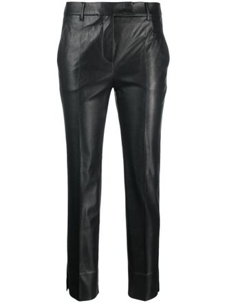 Incotex Stretch Faux Leather Slim Fit Trousers