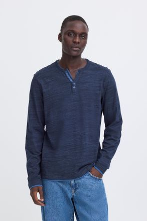 Blend T-Shirt BLEND BHKEVO tee, Herren, Gr. XXL, grau (salute), Single Jersey, Obermaterial: 85% Baumwolle, 15% Polyester, meliert, regular fit normal, V-Au