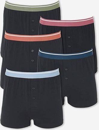 Jacamo 5 Pack Contrast Waist Loose Boxers