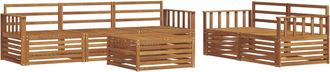 vidaXL Conjunto De Sof&aacute;s De Exterior 6 Uds. Natural Vidaxl