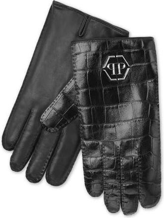 Philipp Plein Mid-Gloves Hexagon Men in Black at Nordstrom, Size 7