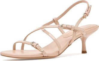 Marc Fisher Nylah Womens Dress Sandals Light Natural Patent Leather : 6.5 M