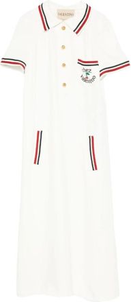 Valentino Kersen Versierde Polo Midi Jurk - Dames - Casual kleedjes - Wit - S - Kleedjes