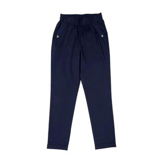 Liu Jo Slim-fit Trousers, female, Blue, Size: 2XS Slim-fit Trousers with Turn-ups