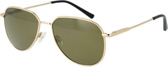 Serengeti Eyewear Unisex Aviator Sunglasses - Brown Metal - One Size