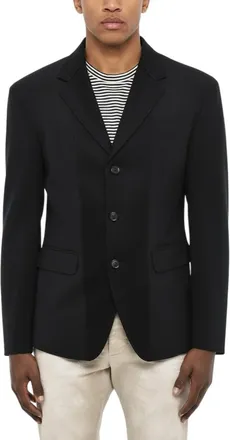 Dsquared2 Blue Solid Notched Lapel Blazer