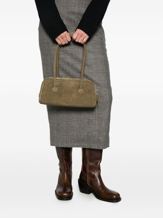 Margesherwood Suede Top Handle Bag - Green