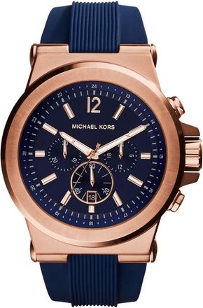 Michael Kors MK8295 Dylan Chronograph Navy Dial 49mm Mens Watch - Blue Stainless Steel - One Size