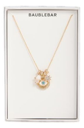 BaubleBar High Vibrations Evil Eye Charm Necklace in Turquoise at Nordstrom Rack