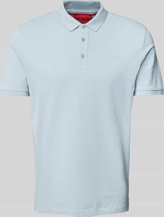 HUGO BOSS Poloshirt mit Label-Print Modell Donos in Sky, Gr&ouml;&szlig;e S