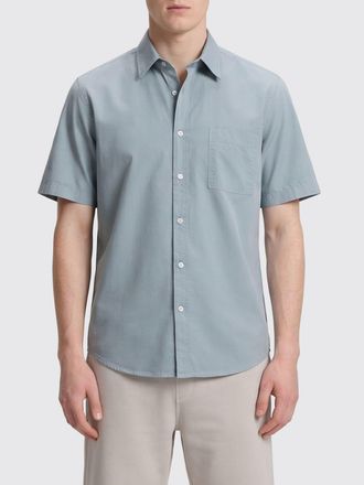 HUGO BOSS Camicia in cotone a maniche corte con collo francese e tasca a toppa