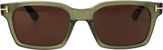 Tom Ford Hayden-02 - Heren - Zonnebrillen - Groen - 54 MM - Accessoires