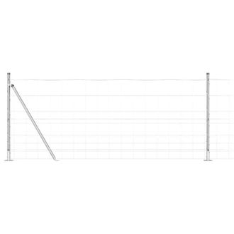Berkfield Home Field Fence 1x25 m Galvanised Steel in Silver