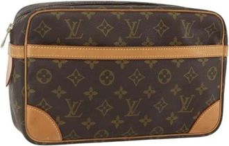 Louis Vuitton Pre-owned Clutches, female, Brown, Size: ONE SIZE Pre-owned Canvas Clutch