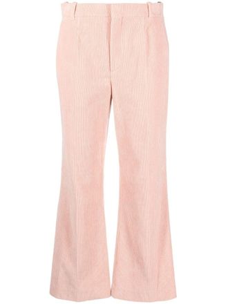 Chlo&eacute; Pantaloni a coste crop - Rosa
