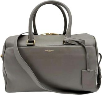Saint Laurent Pre-owned Boston Schoudertas - Dames - Vintage Handtas - Grijs - ONE Size - Leer - Vintage