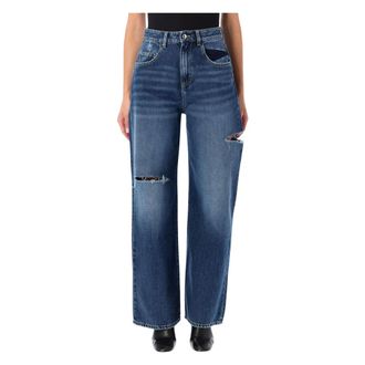 Icon Denim Los Angeles Poppy Wide-leg Jeans - Dames - Jeans - Blauw - Maat: W27 Katoen