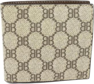 Gucci Pre-owned Wallets, male, Beige, Size: ONE SIZE Pre-owned The Hacker Project PVC Canvas Wallet Limited