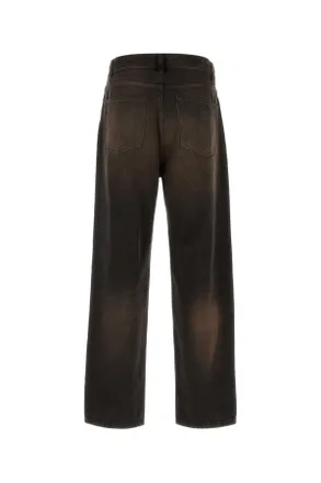 Carhartt Work in Progress Mens Brown Denim Aaron Pant Black Exterior: Cotton Pantaloni Trousers