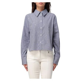 Liu Jo Dames, Blouses & Shirts, Grijs, Maat: 2XS Katoen