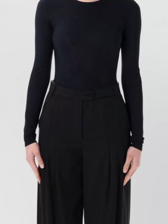 Maison Margiela body logo stretch jersey long sleeves