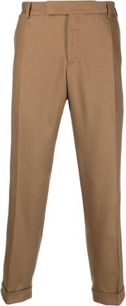 Pantaloni Torino cropped tailored trousers - men - Spandex/Elastane/Virgin Wool - 50 - Neutrals