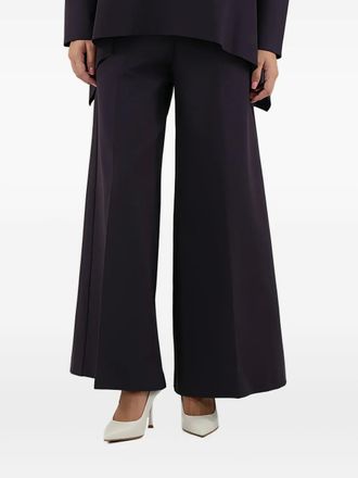 Meimeij wide-leg flat-front trousers - Black