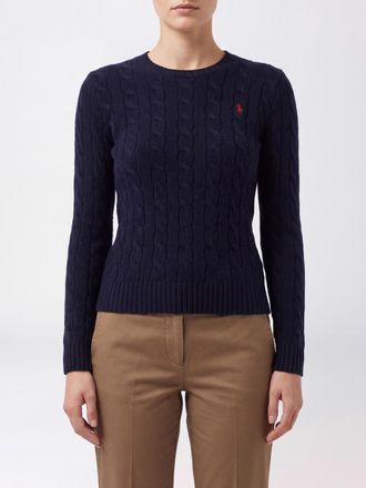 Polo Ralph Lauren Slim Fit Crewneck Jumper in Wool and Cashmere with Pony Logo