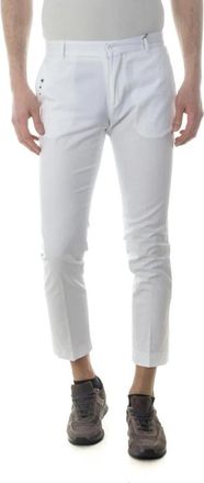 Daniele Alessandrini Jeans - Heren - Vrijetijds broeken - Wit - L - Katoen - Broeken