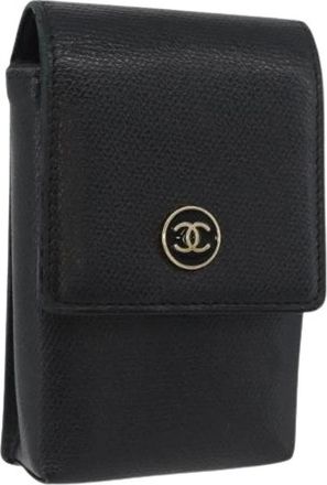 Chanel Pre-owned Accessories, female, Black, Size: ONE SIZE Pre-owned Vintage Cigarette Case
