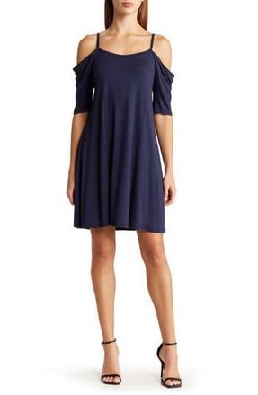 Go Couture Cold Shoulder Minidress in Navy at Nordstrom Rack, Size X-Large