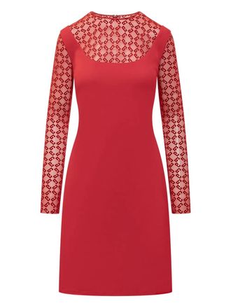 Givenchy monogram-pattern midi dress - Red