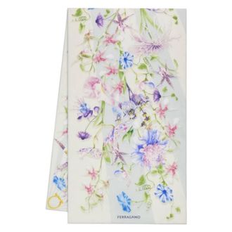 Ferragamo Gaia Print Lightweight Silk Scarf