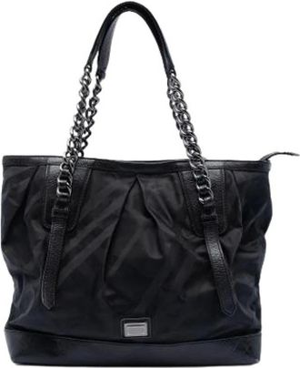 Burberry Pre-owned Tote Bags, female, Black, Size: ONE SIZE Pre-owned Tote Bag