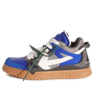 Off-white Sponge Mid-Top Sneakers Blue White Grey Tan OMIA234F23LEA0026901