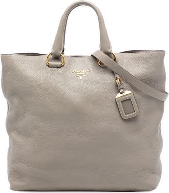 Prada Pre-owned Prada Vitello Daino Open Convertible Tote Ladies EDI1NYB5BLCKV13X