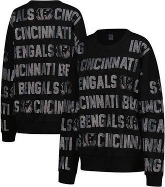 Gameday Couture Womens Gameday Couture Black Cincinnati Bengals Oversized Hype Era Rhinestone Text Sweatshirt at Nordstrom, Size Xx-Large