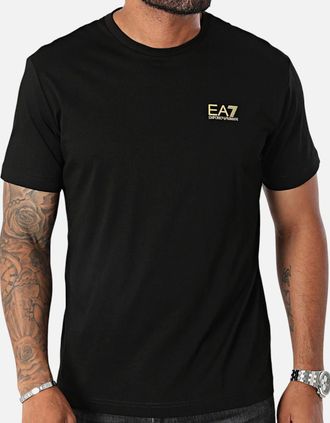 Armani Mens ARMANI EA7 8NPT18 Mens T Shirt Emporio Armani Short Sleeve Casual Cotton Tee Top - Black - Size: 36