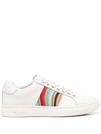 Paul Smith stripe detail lace-up sneakers - women - Leather/Rubber/Fabric - 35 - White