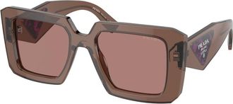 Prada Light Brown Square Ladies Sunglasses PR 23YS 17O60B 51