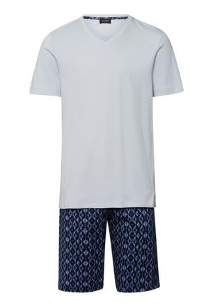 Hanro Night And Day Cotton Pajama Set in Blue Diamonds at Nordstrom, Size Medium