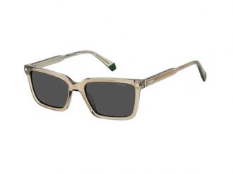 Polaroid Mens 4116/s/x 10A Rectangular Sunglasses In Grey/ Beige