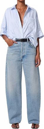 Citizens Of Humanity Ayla Cuffed Leg Baggy Jeans In Light Vintage Indigo
