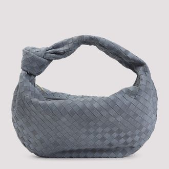 Bottega Veneta Borsa a mano Bottega Veneta Jodie Intrecciato 15 in pelle scamosciata color nuvola