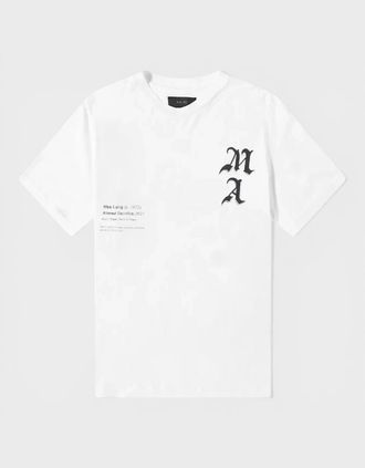 Amiri Mens Amiri Wes Lang Checker Skull T Shirt White - Size: 38