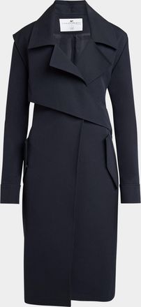 Courrèges Twist Wrap Cotton Trench Coat