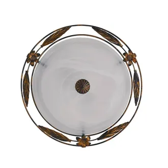 Netlighting RICCIO 2 Light Decorative Flush Ceiling Light White 40cm