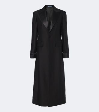 Polo Ralph Lauren Wool and silk cr&ecirc;pe coat